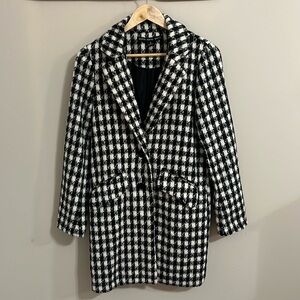 HYFVE hounds tooth coat, black-and-white, size small